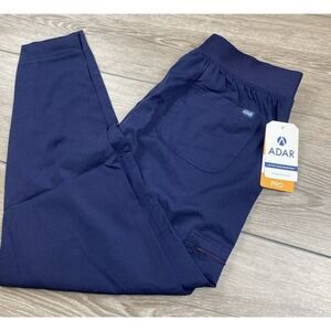 Adar Pro Women's Tailored Fit Nurse Scrub Bottoms Navy Blue Size Large New